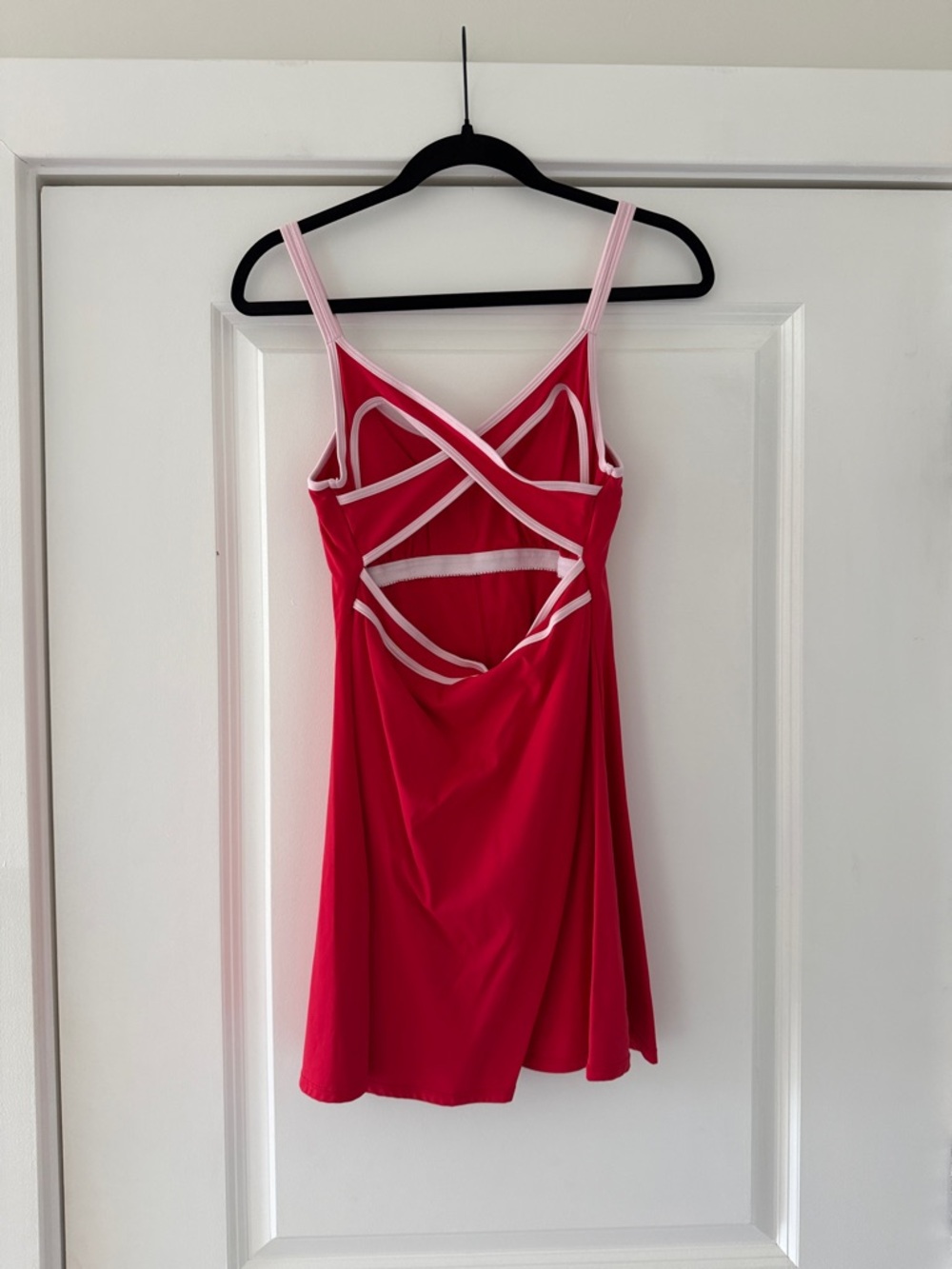 Red Slip Chemise with Pink Trim - Picture 2 of 3